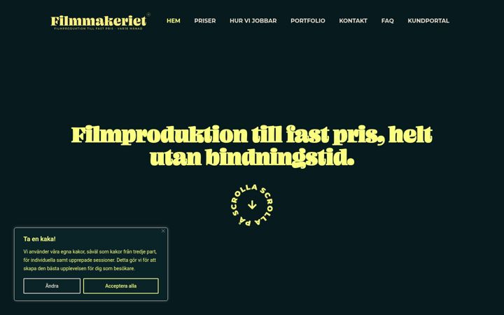 Screenshot of filmmakeriet.se