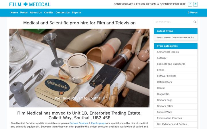 Snímek obrazovky filmmedical.co.uk