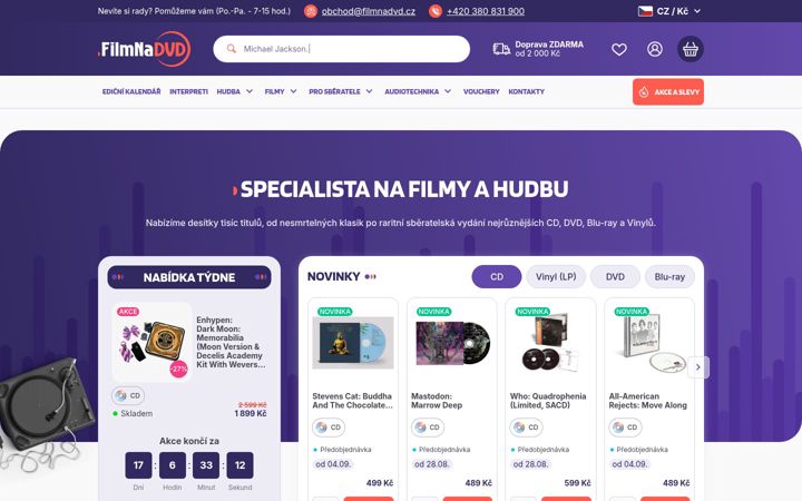 Screenshot ta' filmnadvd.cz