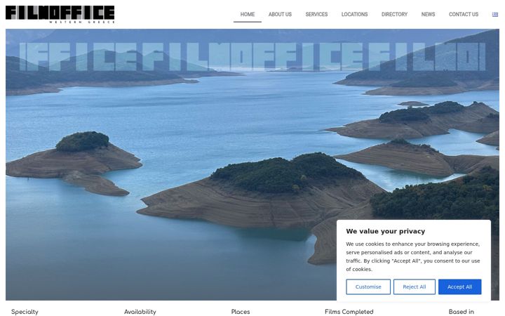 Screenshot of filmofficewesterngreece.gr