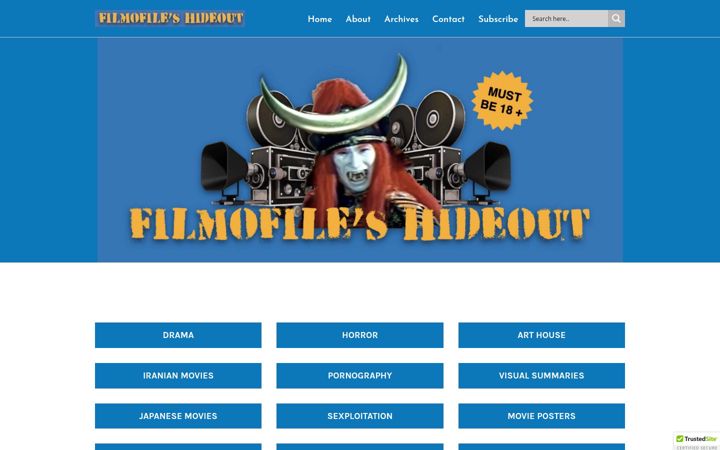 Screenshot of filmofileshideout.com