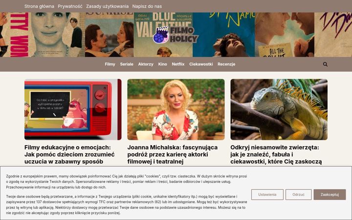 Screenshot of filmoholicy.pl
