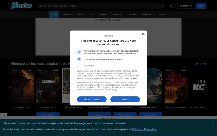 Screenshot του filmow.com