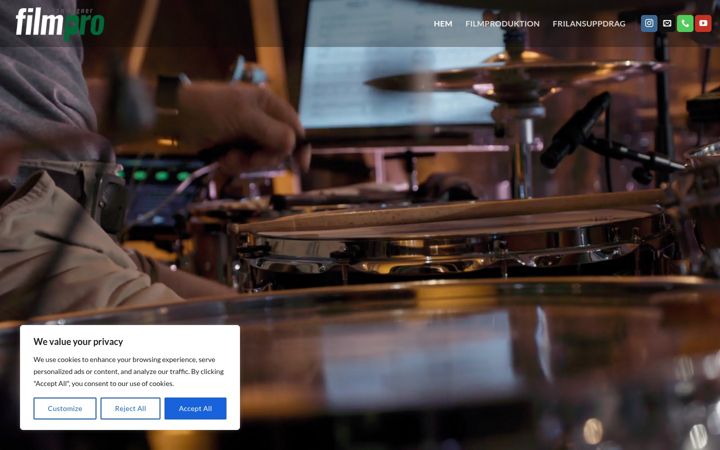 Screenshot of filmpro.se
