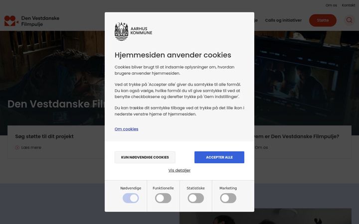 Screenshot of filmpuljen.dk