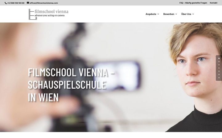 Screenshot of filmschoolvienna.com