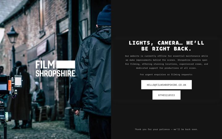 Screenshot of filmshropshire.co.uk