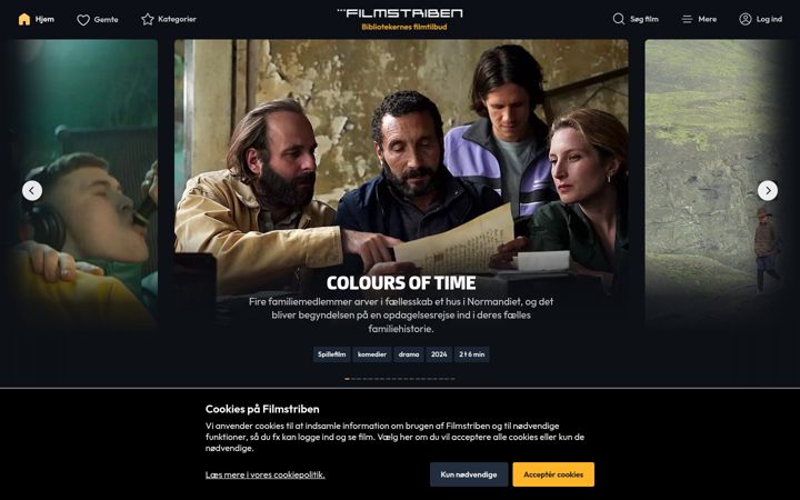 Screenshot of filmstriben.dk