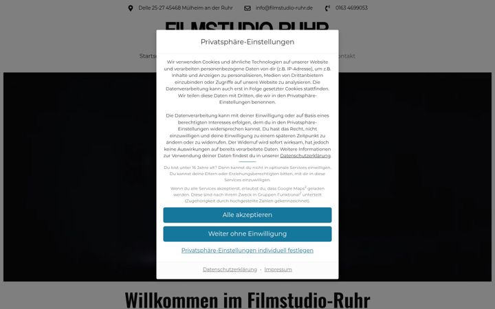 Zrzut ekranu filmstudio-ruhr.de