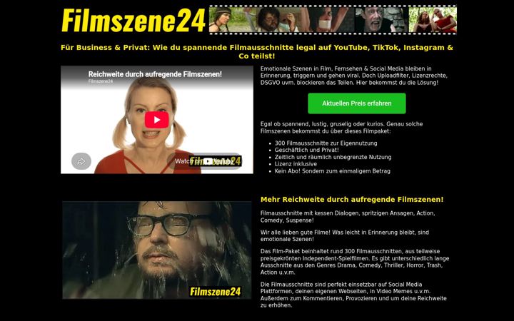 Screenshot of filmszene24.de