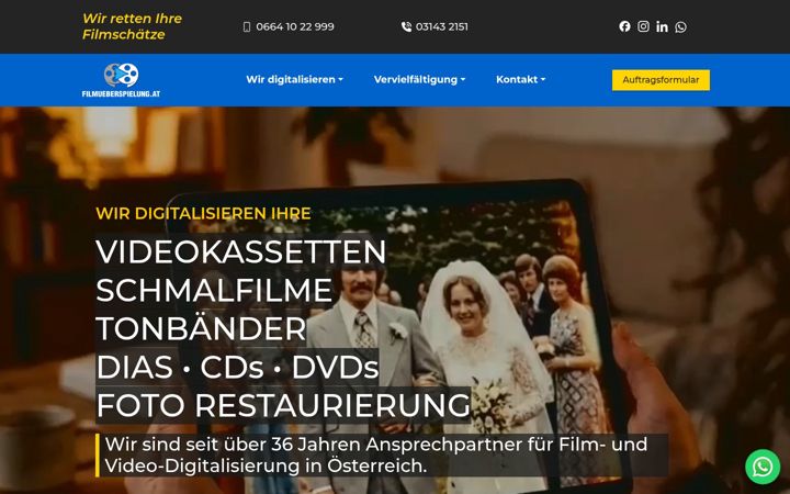 Screenshot of filmueberspielung.at