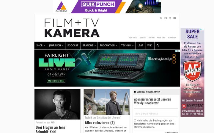 Screenshot of filmundtvkamera.de