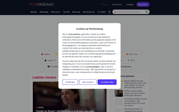 Screenshot of filmvandaag.nl