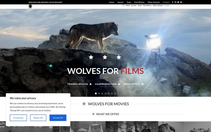 Screenshot of filmwolves.com