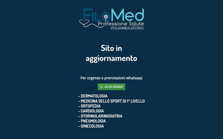 Screenshot of filomed.it