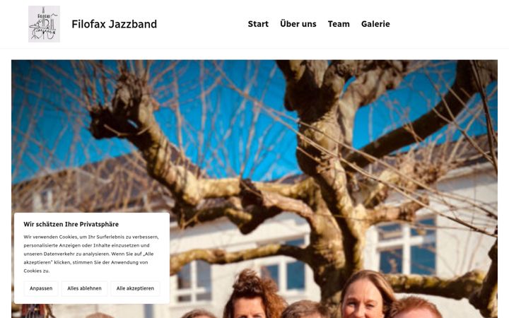 Zrzut ekranu filorfax-jazzband.de