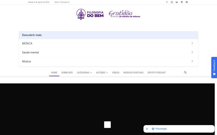 Screenshot of filosofiadobem.org