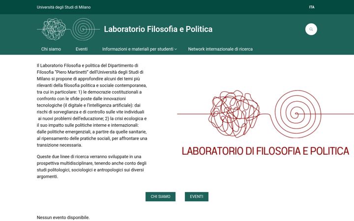 Screenshot of filosofiaepolitica.unimi.it