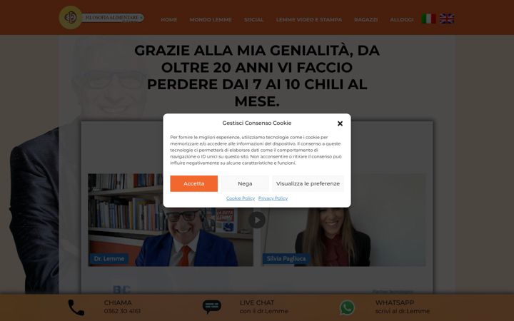Screenshot of filosofialimentare.it