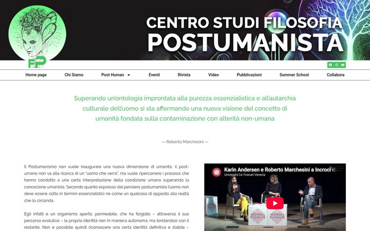 Screenshot of filosofiapostumanista.it