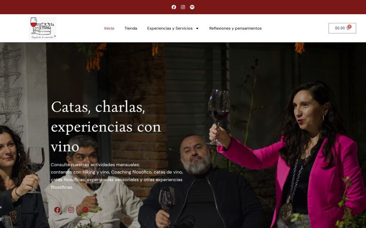 Screenshot of filosofiayvino.com
