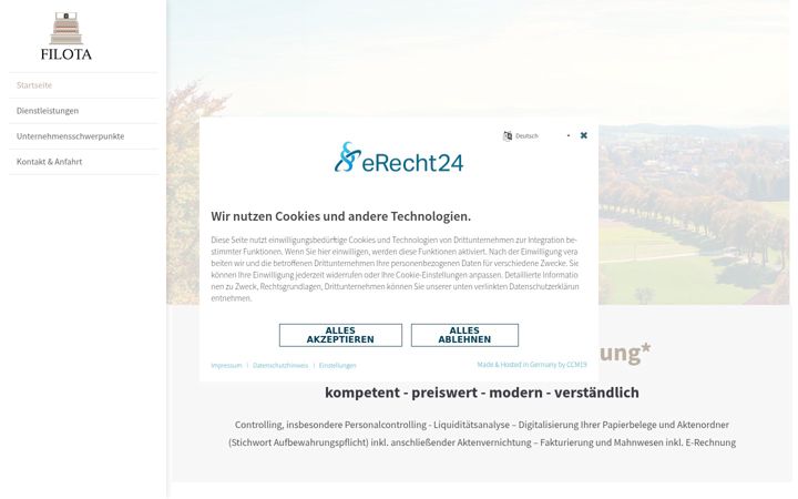 Screenshot of filota.de