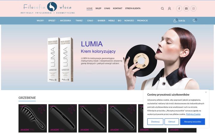 Screenshot of filozofiawlosa.pl
