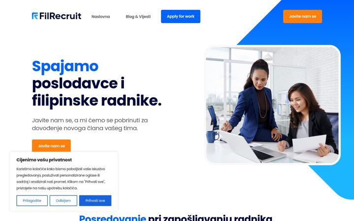 Screenshot of filrecruit.hr