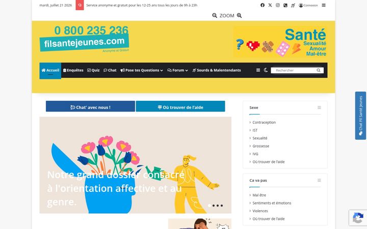 Screenshot of filsantejeunes.com