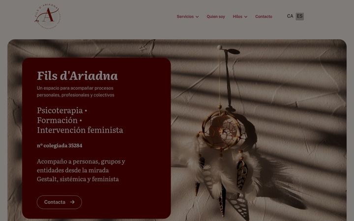 Screenshot of filsdariadna.com