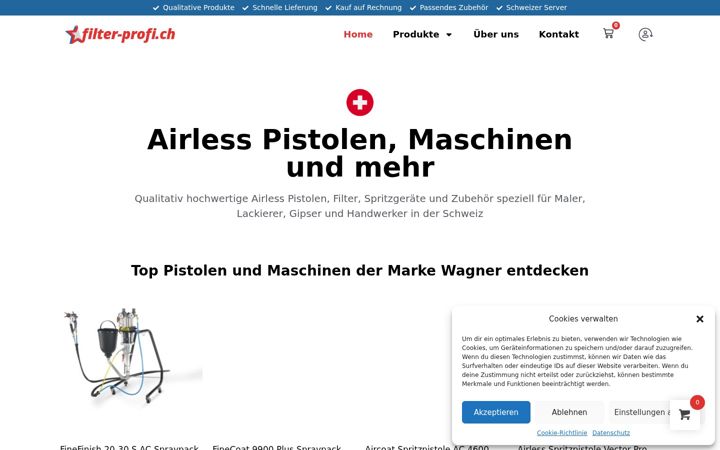 Screenshot of filter-profi.ch