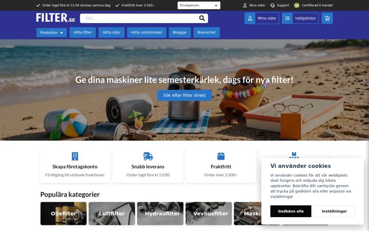 Screenshot of filter.se