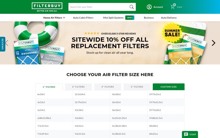 Screenshot of filterbuy.com