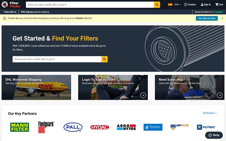 Screenshot of filterfinder.es