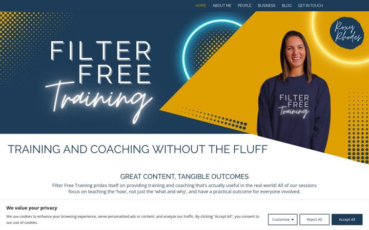 Screenshot of filterfreetraining.com