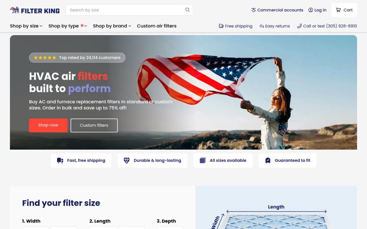 Screenshot of filterking.com