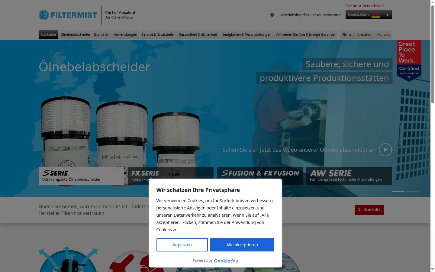 Zrzut ekranu banera zgody wyświetlanego przed jakąkolwiek interakcją