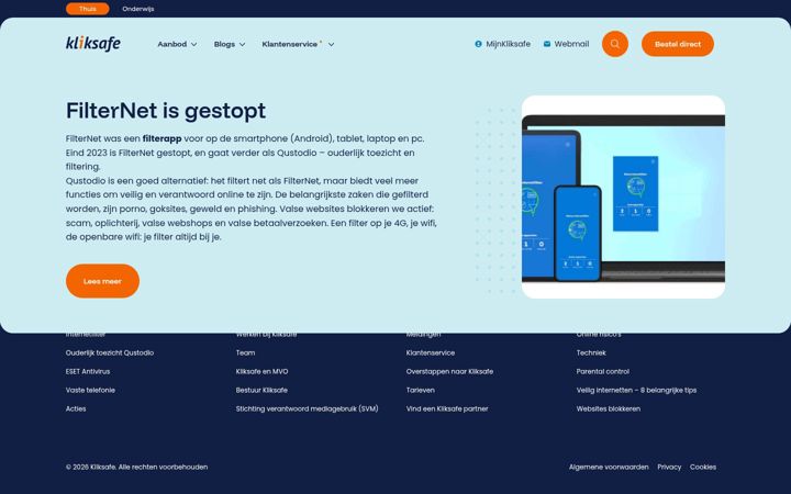 Screenshot of filternet.nl