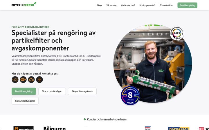 Screenshot of filterrefresh.se