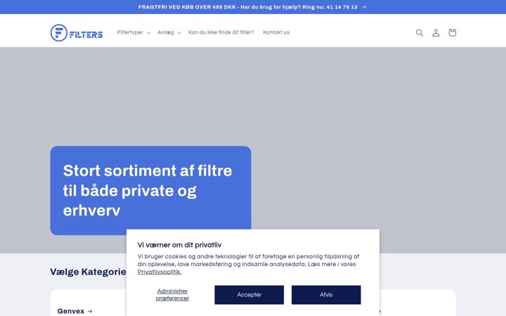 Screenshot of filters.dk