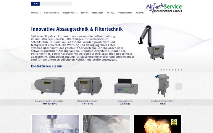 Screenshot of filtertechnik.de