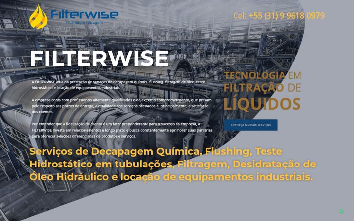 Snímek obrazovky filterwise.com.br