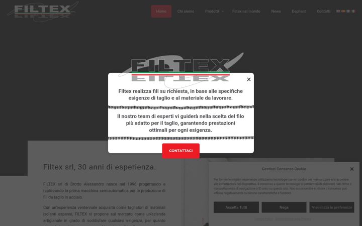 Snímek obrazovky filtexfili.it