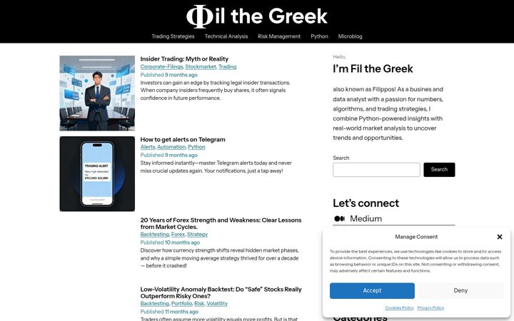 Screenshot of filthegreek.com