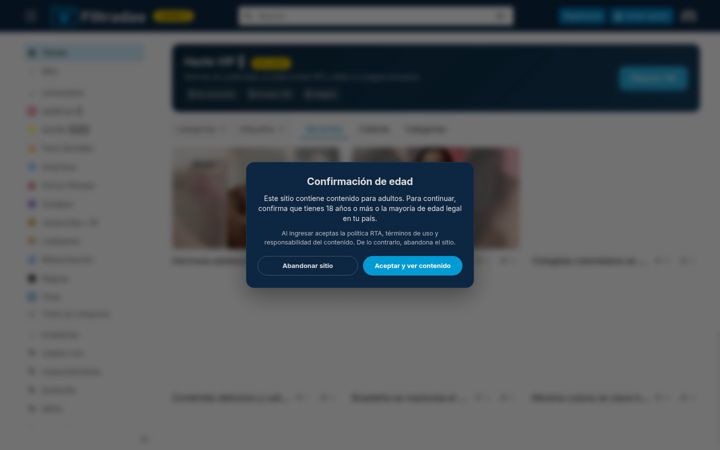 Screenshot of filtradas.com