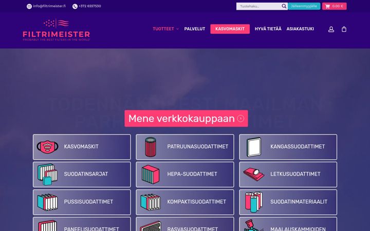 Screenshot of filtrimeister.fi