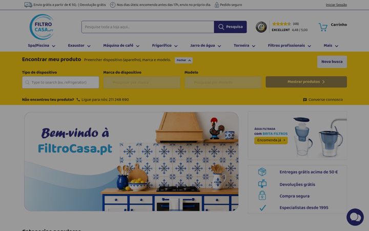 Screenshot of filtrocasa.pt