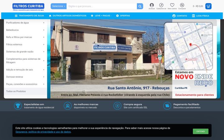 Screenshot of filtroscuritiba.com.br