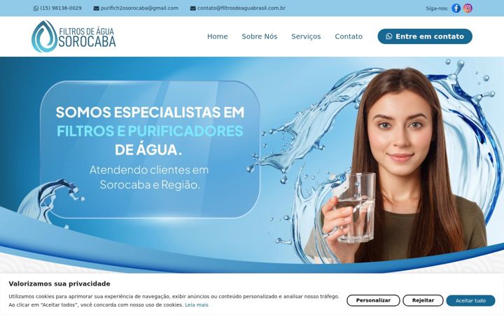 Screenshot of filtrosdeaguabrasil.com.br