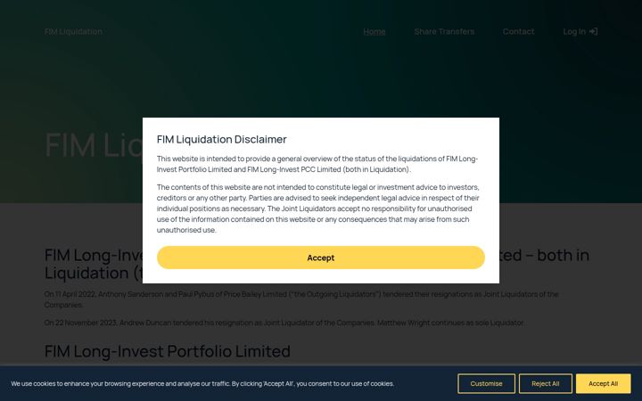 Screenshot of fim-liquidation.com
